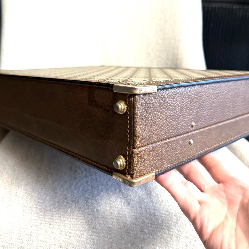 Gucci authentic vintage small trunk supreme coated canvas document case - Picture 13 of 16